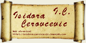 Isidora Cerovčević vizit kartica